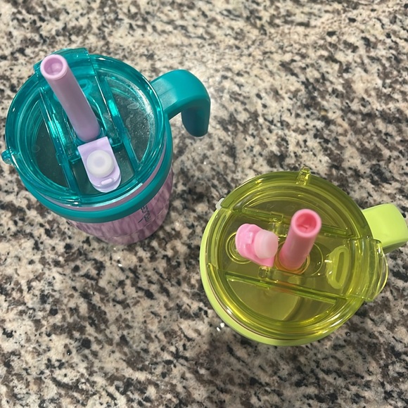 Reduce Coldee 14oz Tumblers with Handles, 2-pack (purple & pink) - Picture 3 of 7